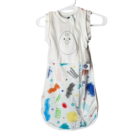 Nested Bean Other - White Scribble Print Sleep Sack - Baby Pajamas